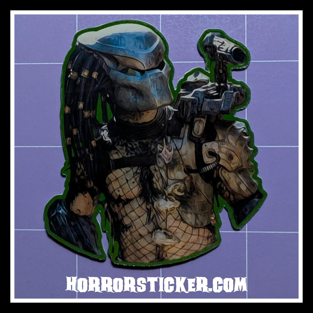 Predator | Horror Die Cut Waterproof Laminated Stickers