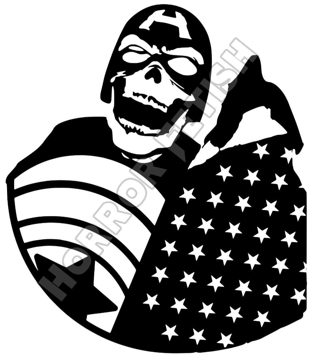 Zombie Captain America | Marvel Zombies | Vinyl Horror Car Decal