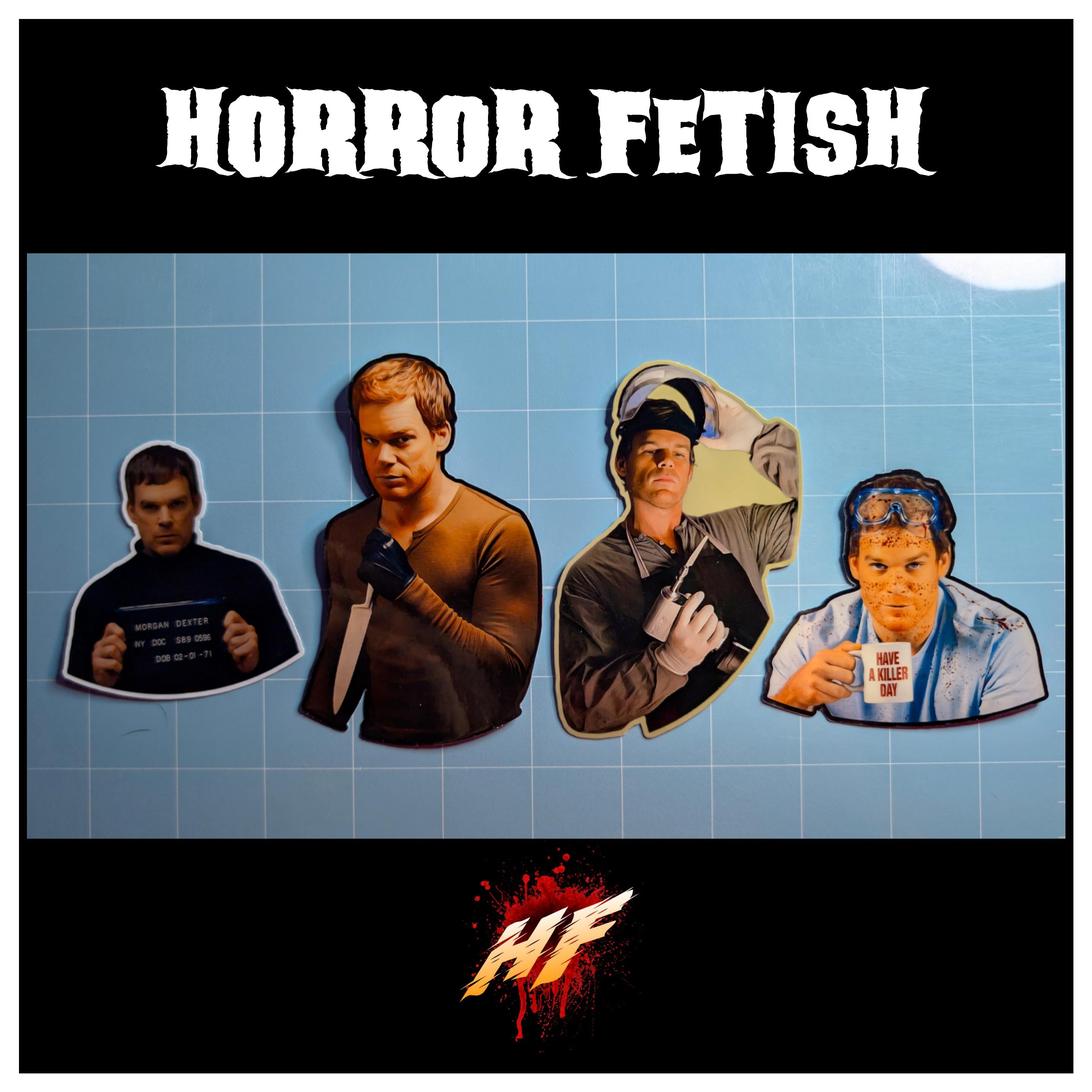 Dexter | Horror Character Inspired Die Cut Waterproof Laminated Stickers