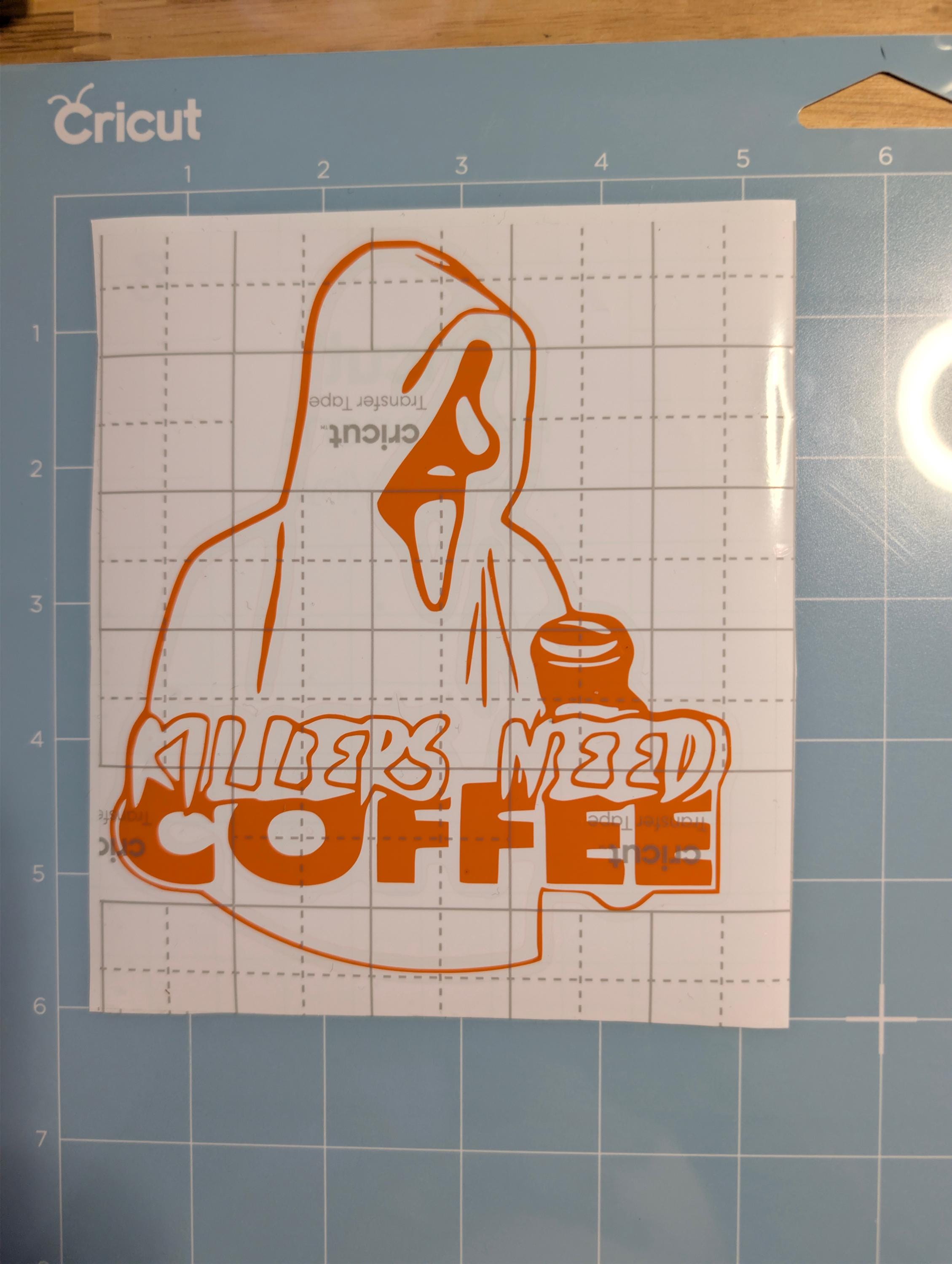 KILLERS NEED COFFEE | Ghostface Scream | Vinyl Horror Car Decal