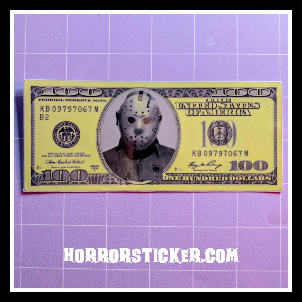 Money Kills | Horror Die Cut Waterproof Laminated Stickers