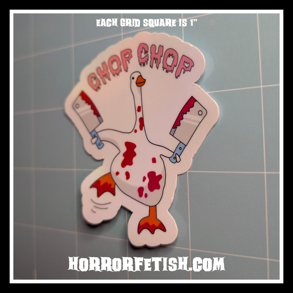 Silly Goose Horror Waterproof Laminated Die Cut Stickers