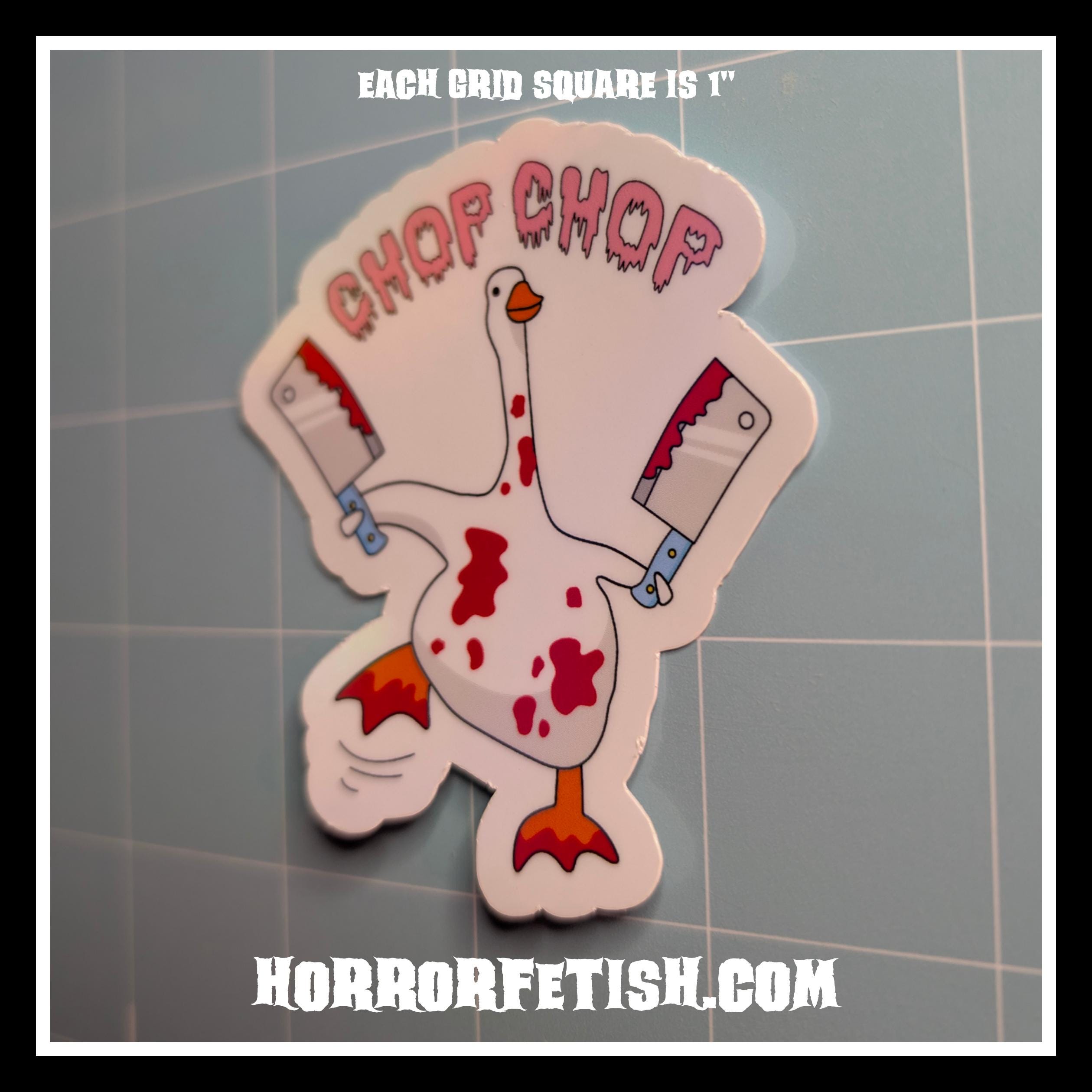 Silly Goose Horror Waterproof Laminated Die Cut Stickers