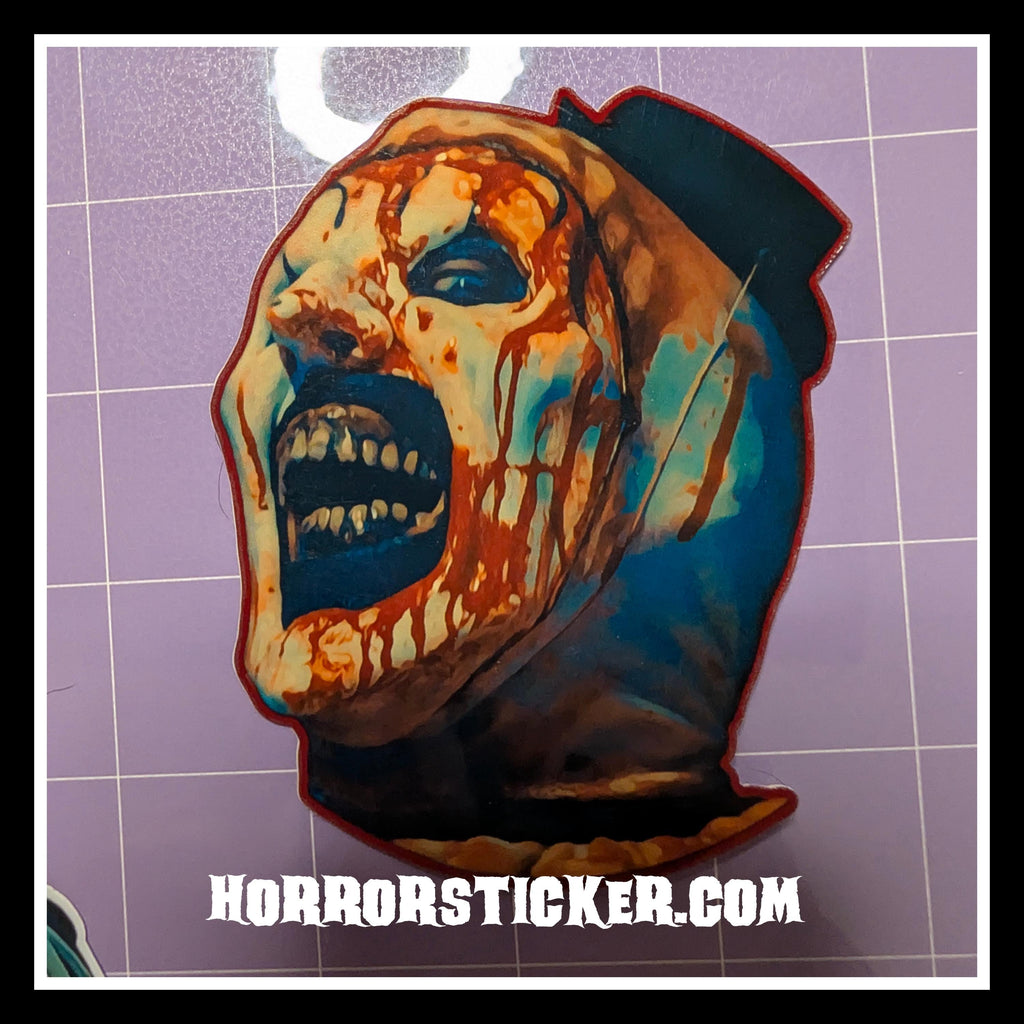Art the Clown | Horror Die Cut Waterproof Laminated Sticker