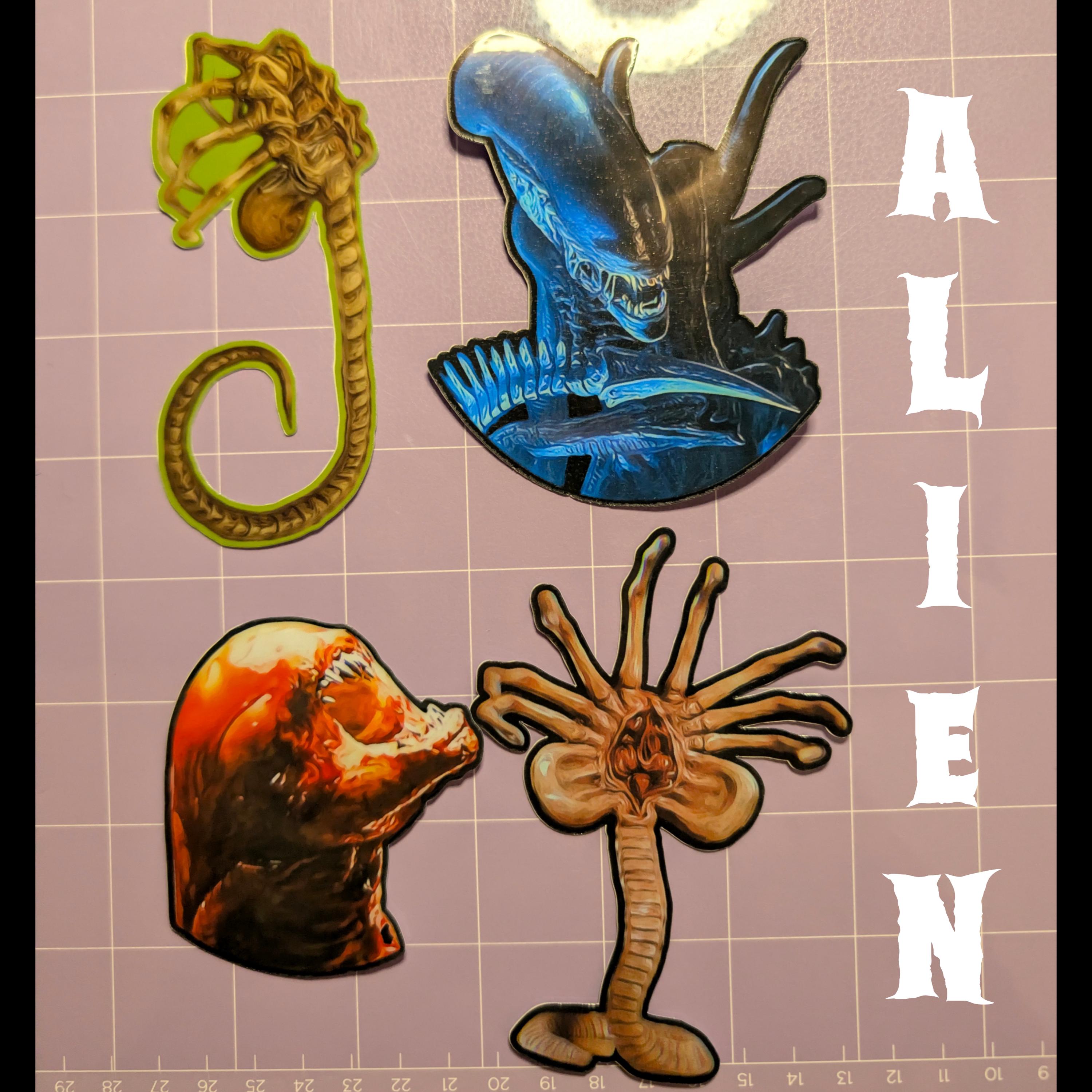 Alien | Horror Die Cut Waterproof Laminated Stickers