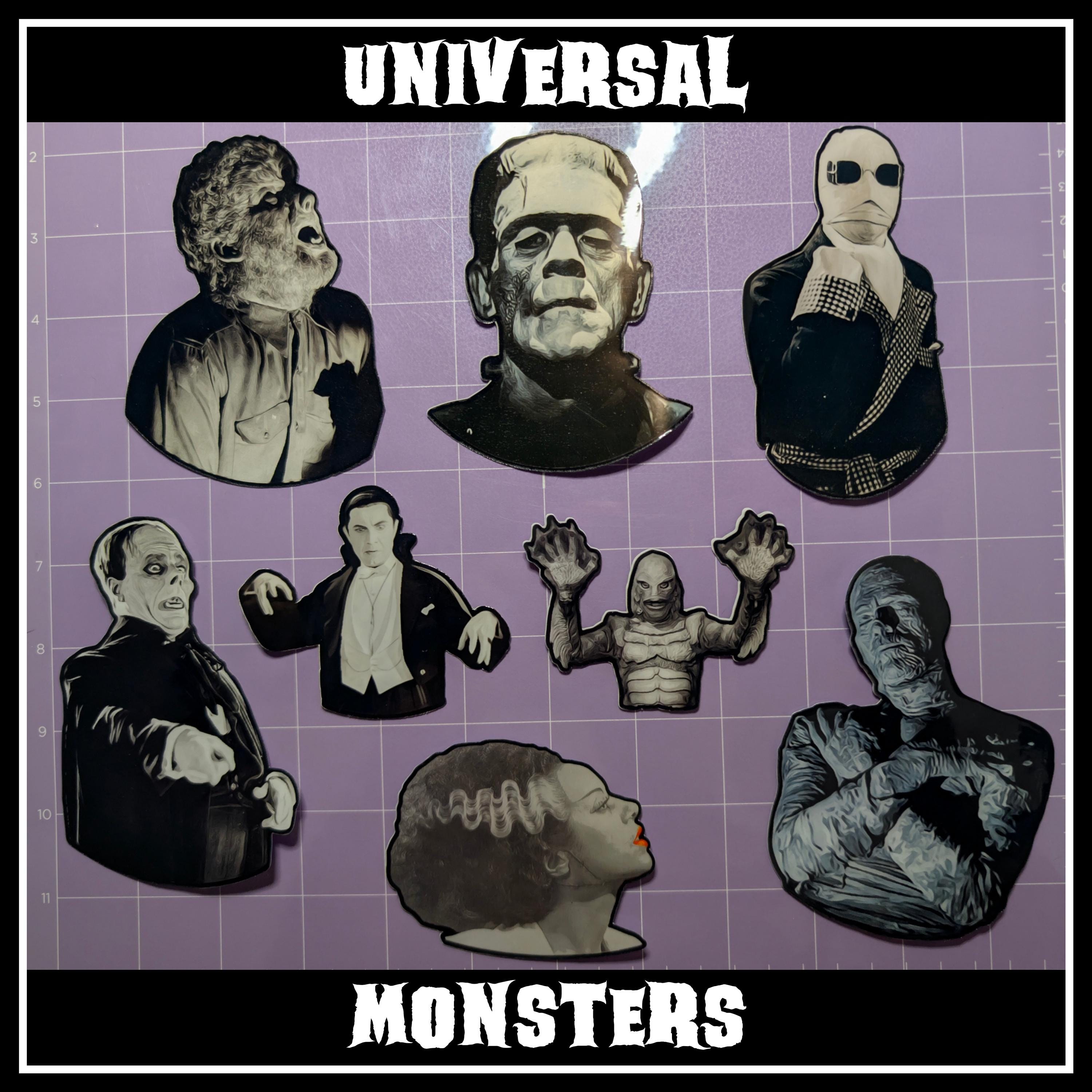 Universal Monsters | Horror Die Cut Waterproof Laminated Stickers