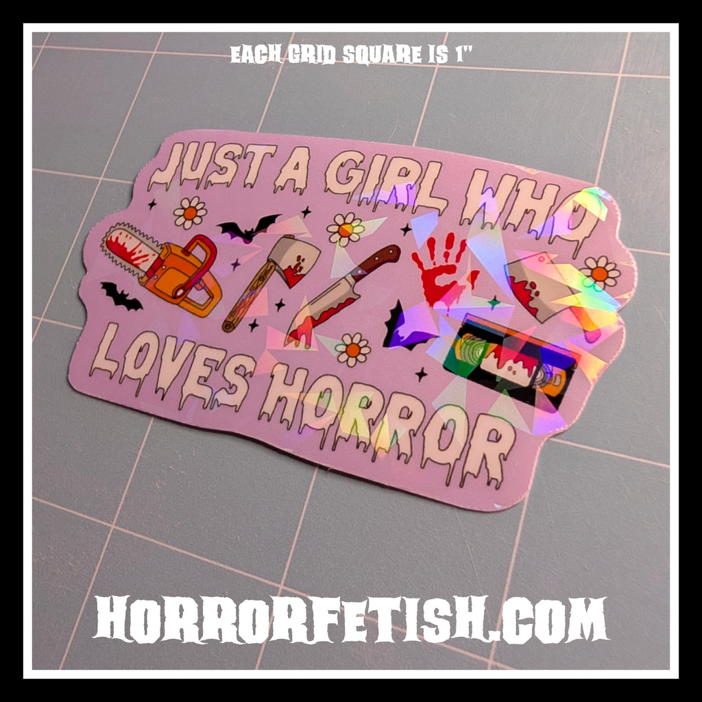 Horror Nerd Waterproof Laminated Die Cut Stickers