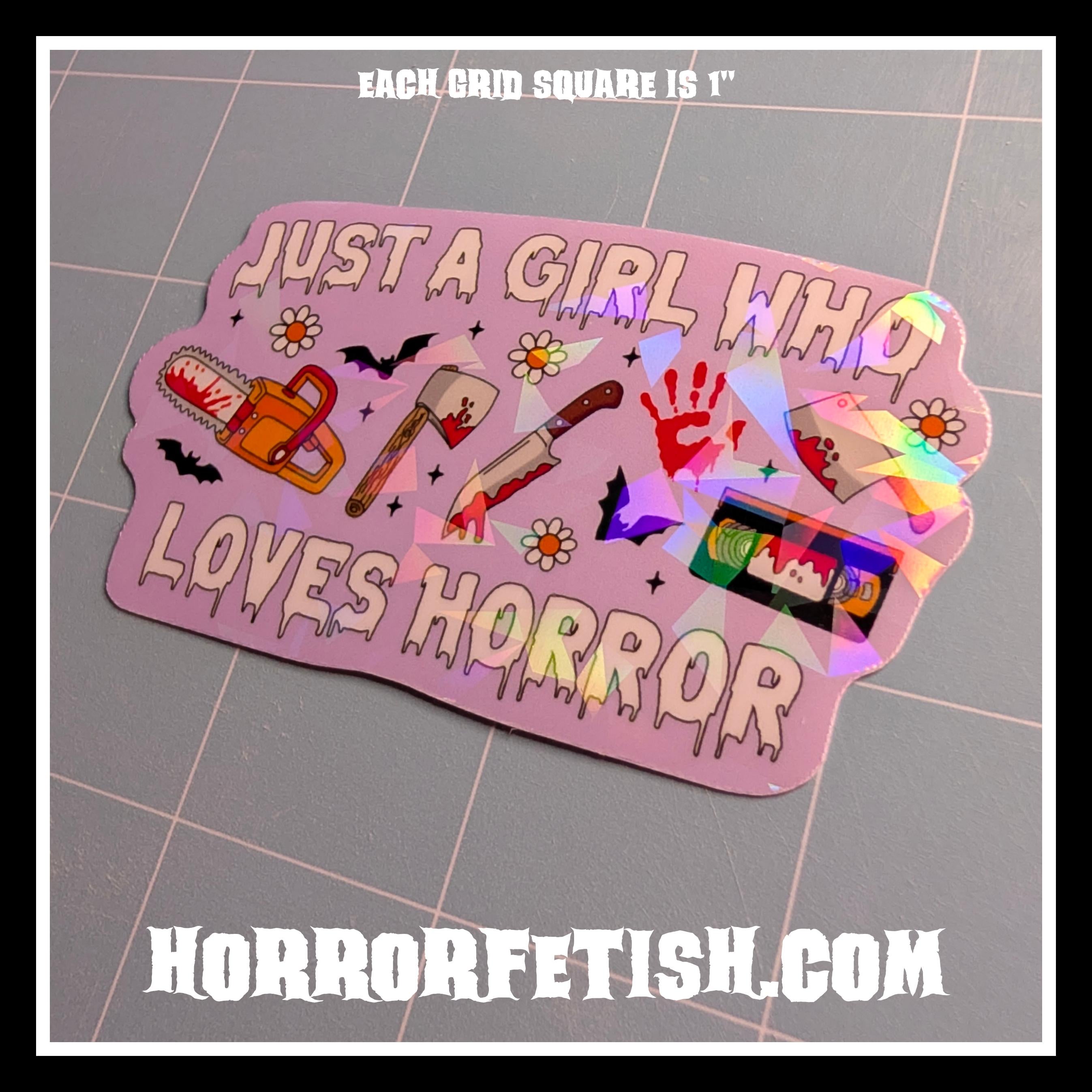 Horror Nerd Waterproof Laminated Die Cut Stickers