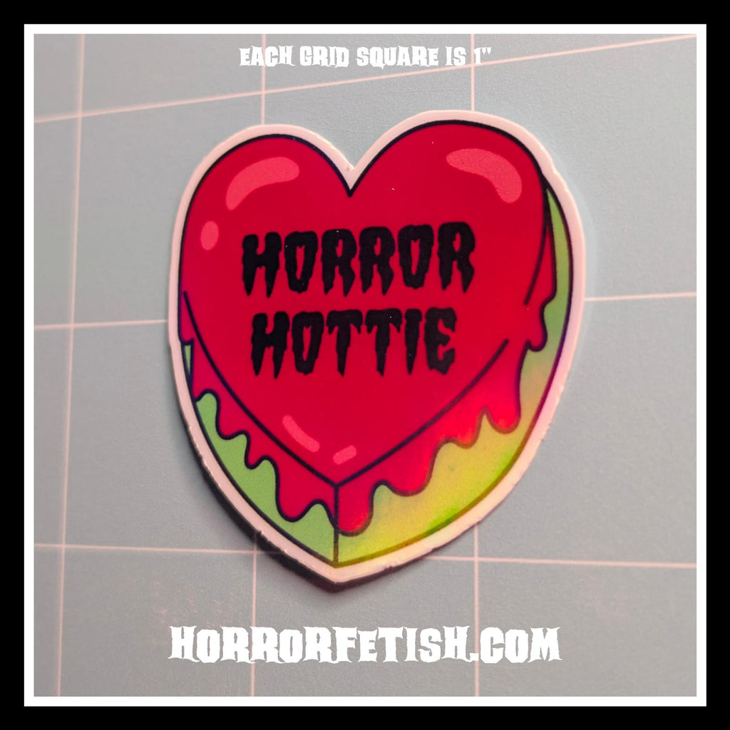 2" Horror Candy Heart Laminated Waterproof Die Cut Stickers