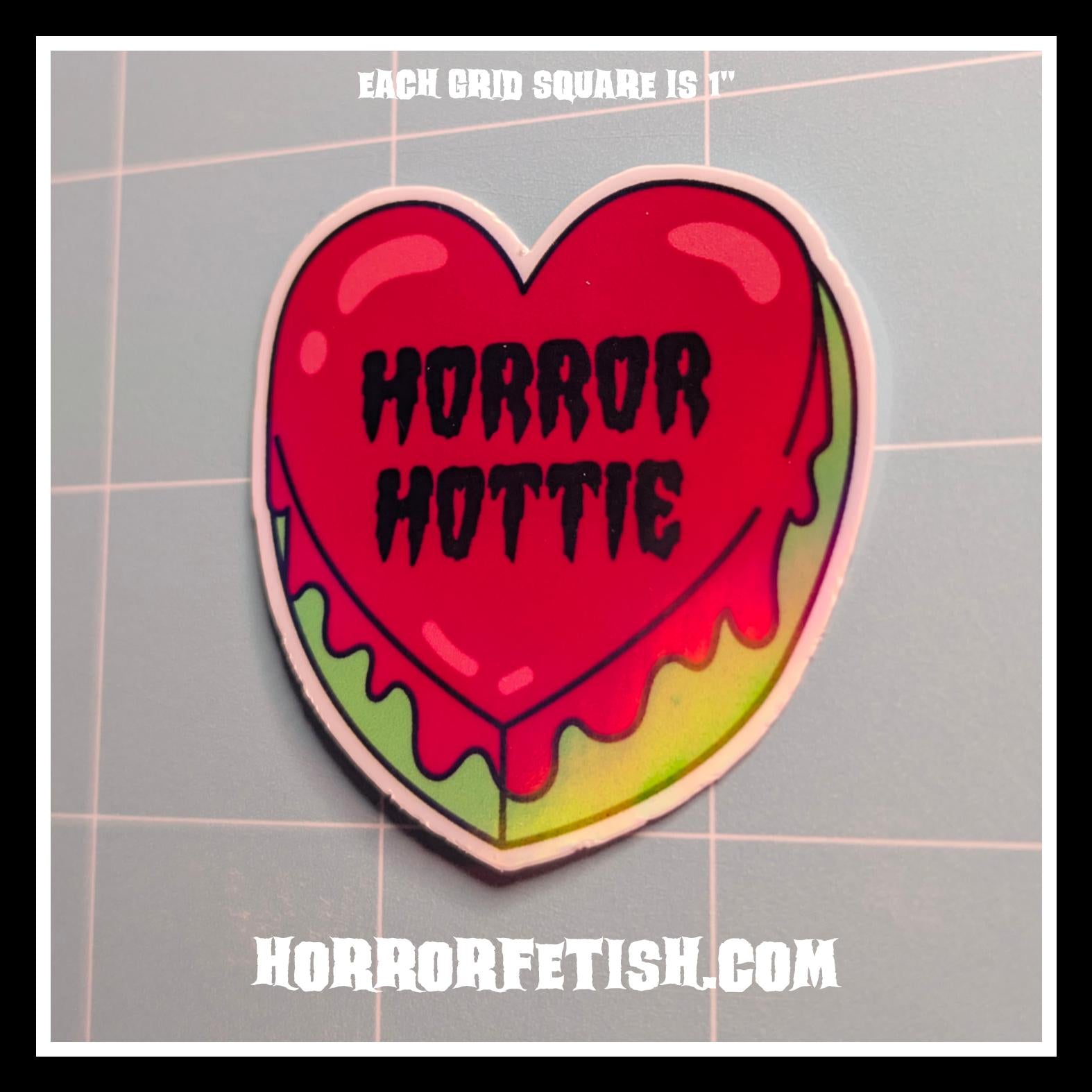 2" Horror Candy Heart Laminated Waterproof Die Cut Stickers