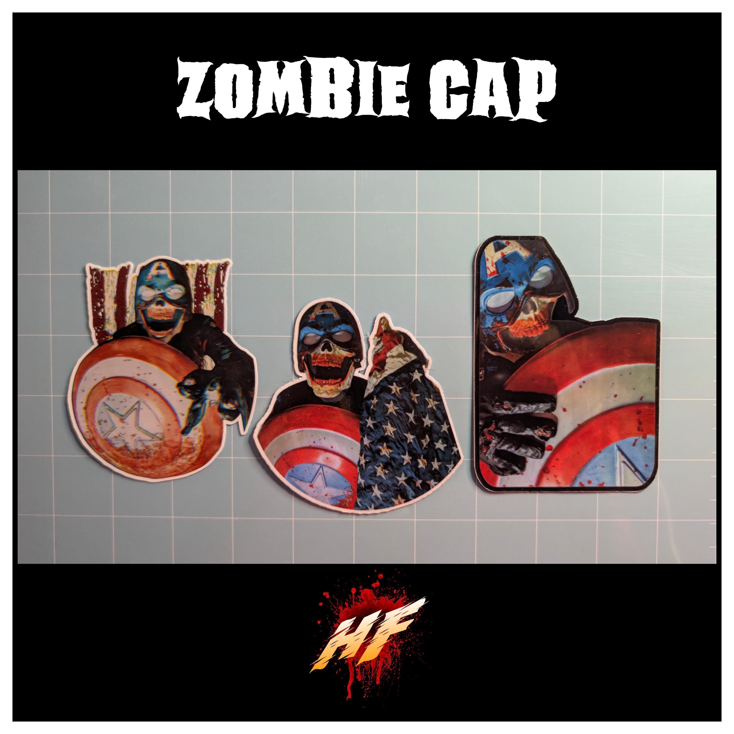Zombie Cap | 18+ Horror Cosplay Die Cut Waterproof Laminated Stickers