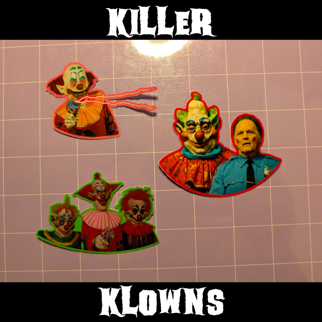 Killer Klowns | Horror Die Cut Waterproof Laminated Stickers