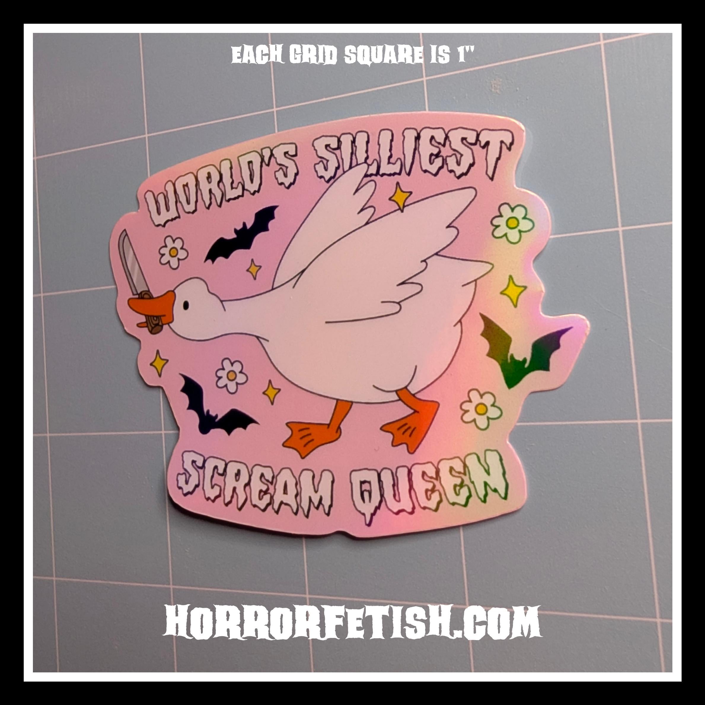 Silly Goose Horror Waterproof Laminated Die Cut Stickers