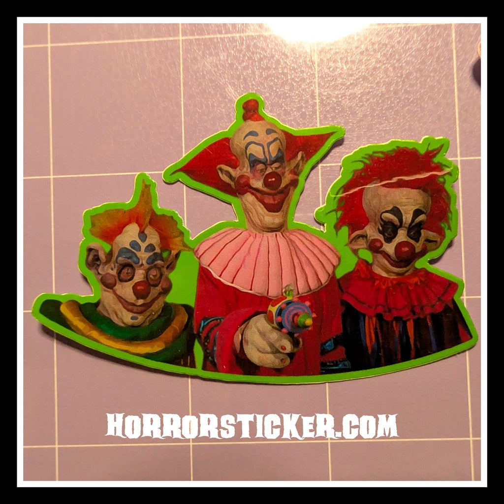 Killer Klowns | Horror Die Cut Waterproof Laminated Stickers