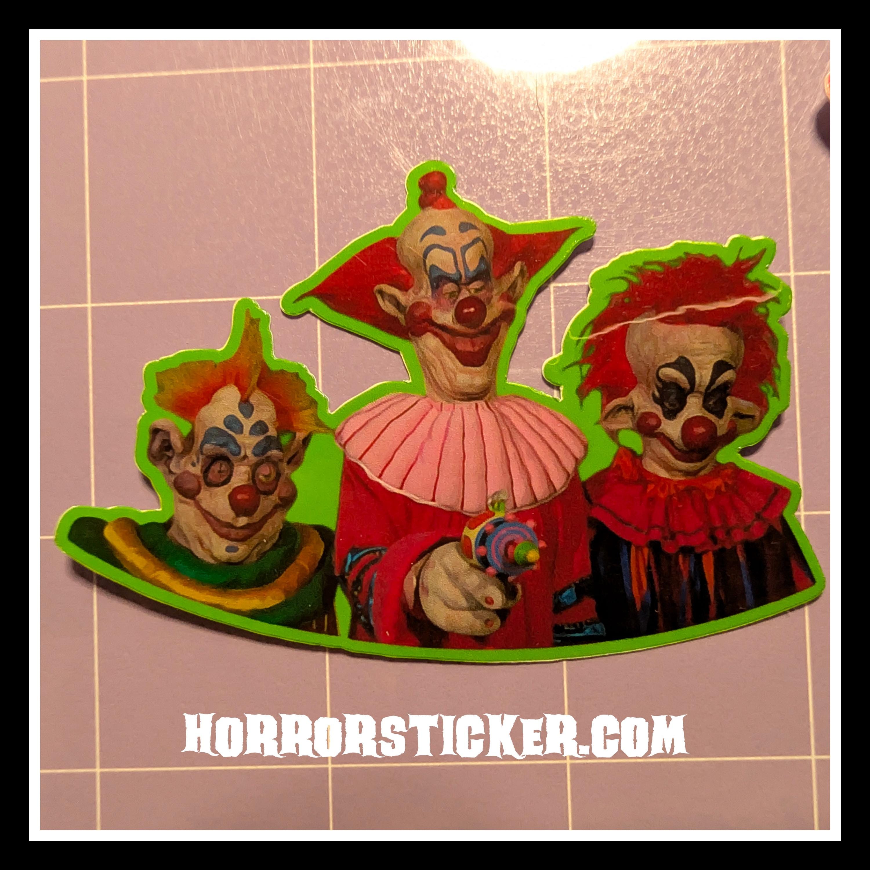 Killer Klowns | Horror Die Cut Waterproof Laminated Stickers