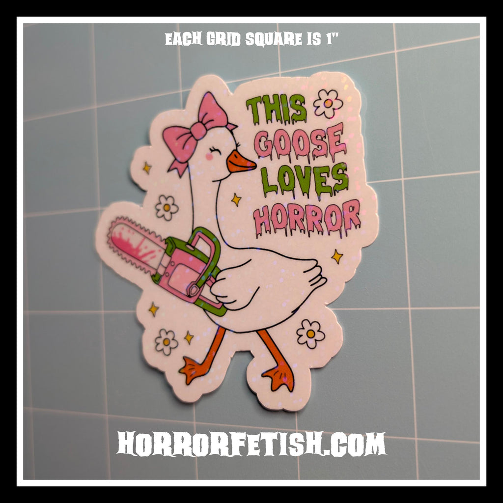 Silly Goose Horror Waterproof Laminated Die Cut Stickers