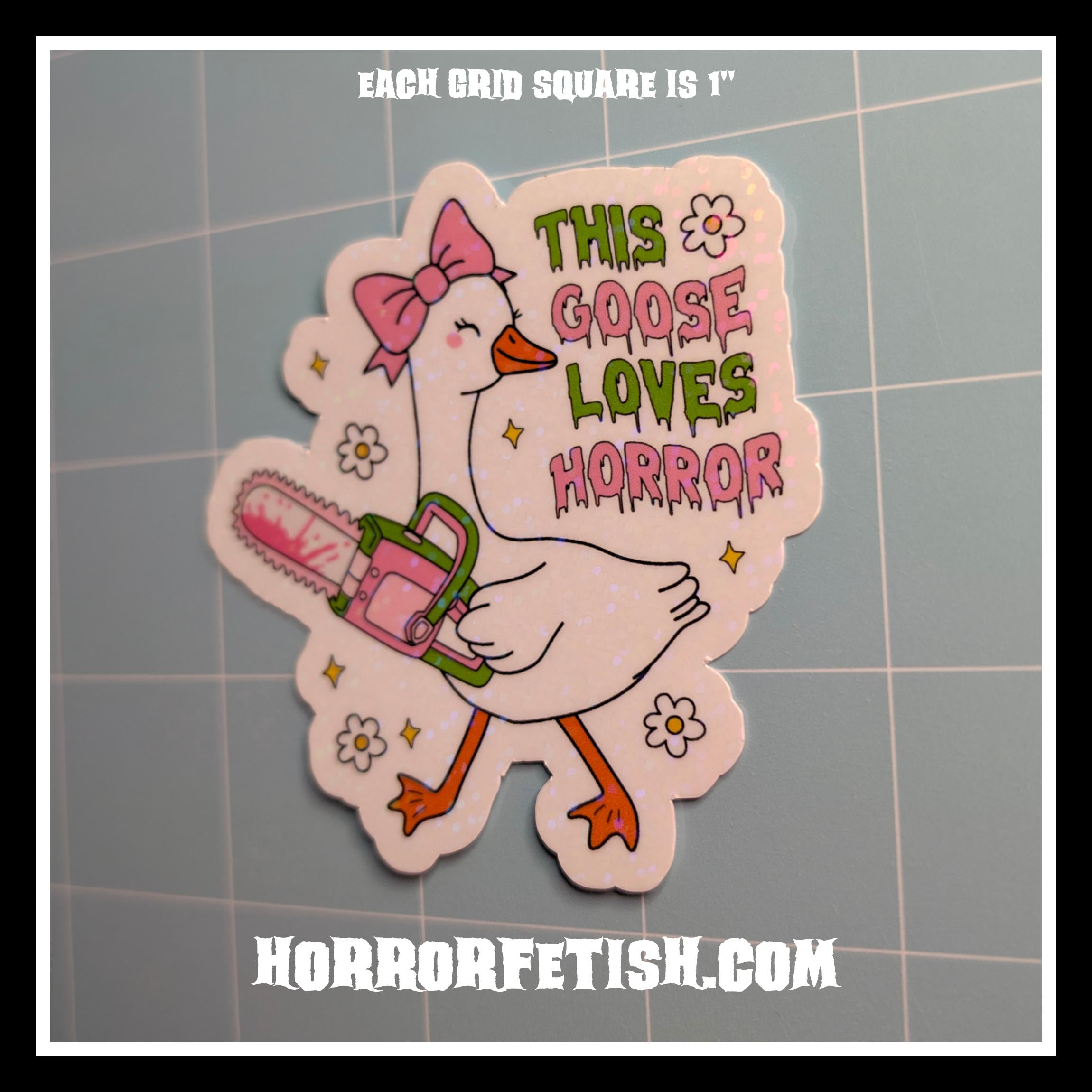 Silly Goose Horror Waterproof Laminated Die Cut Stickers