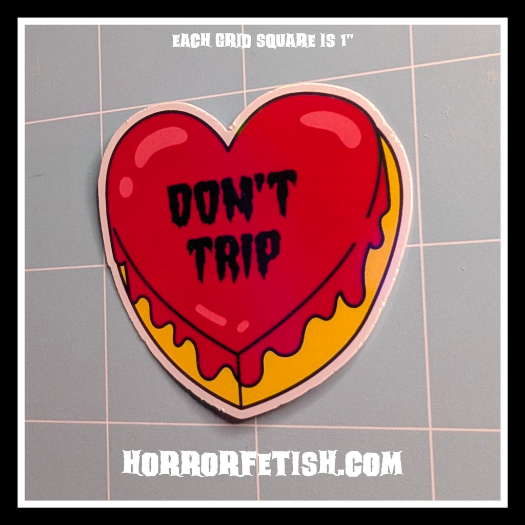 2" Horror Candy Heart Laminated Waterproof Die Cut Stickers