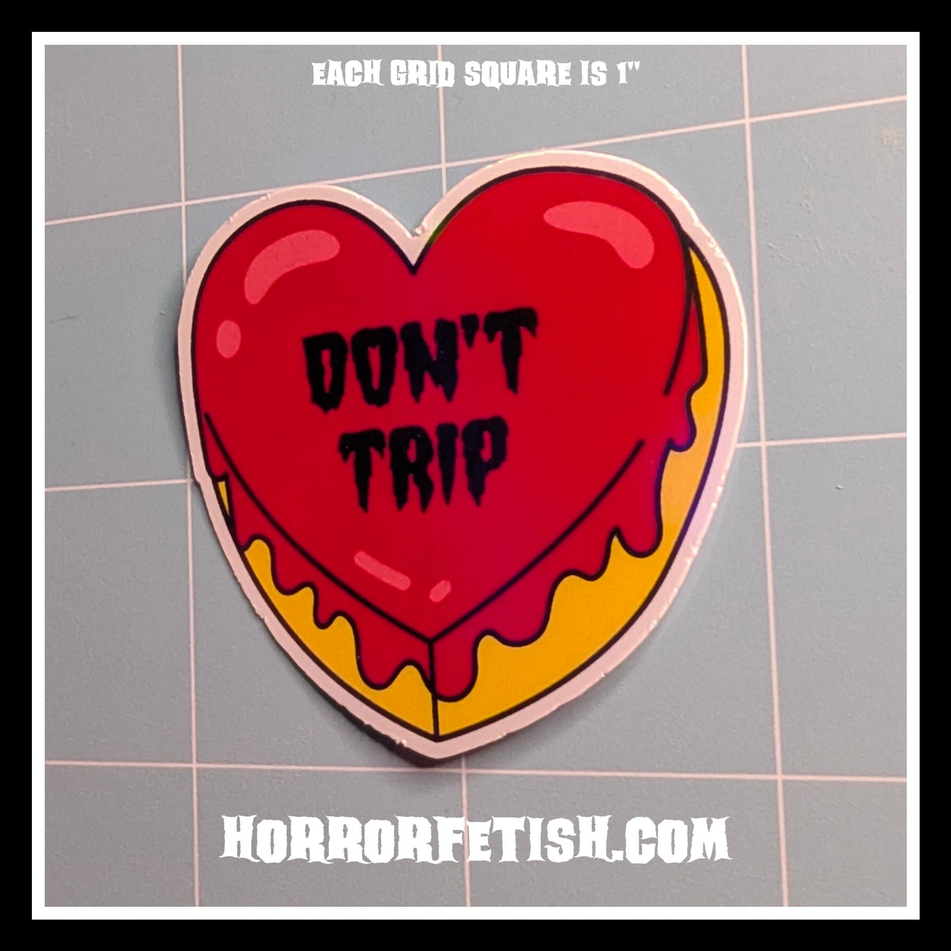 2" Horror Candy Heart Laminated Waterproof Die Cut Stickers