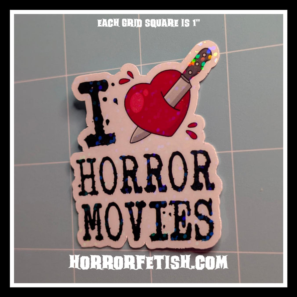 Love of Horror Waterproof Laminated Die Cut Stickers