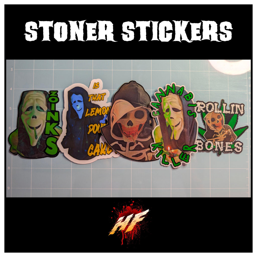 Stoner | 18+ Horror Cosplay Die Cut Waterproof Laminated Stickers