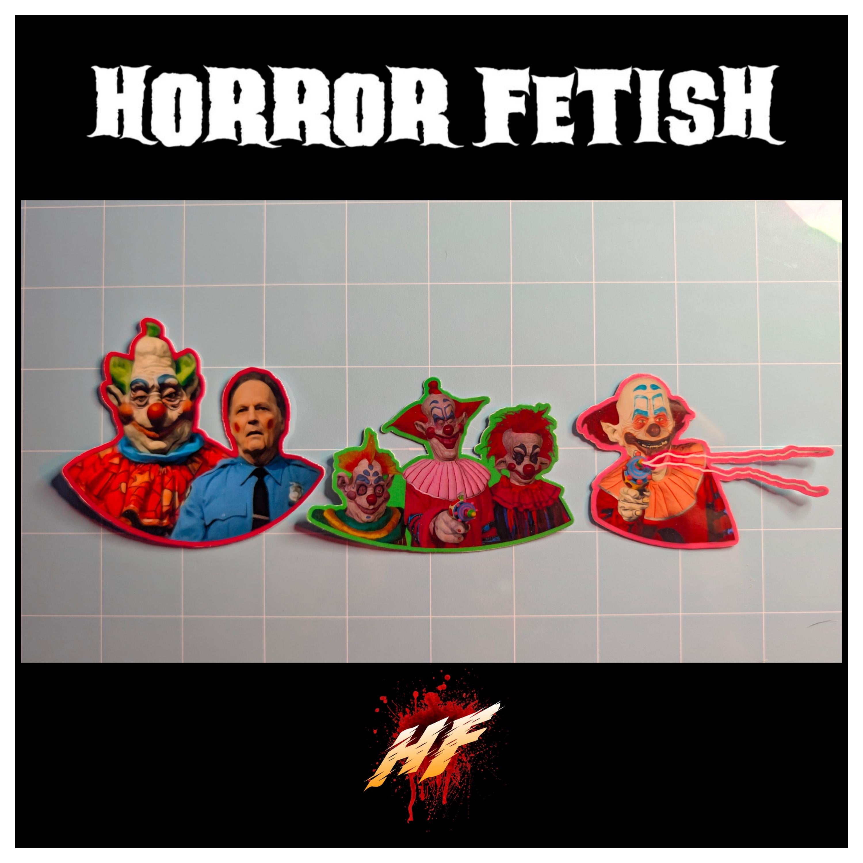 Killer Klowns | Horror Movie Character Inspired Die Cut Waterproof Laminated Stickers