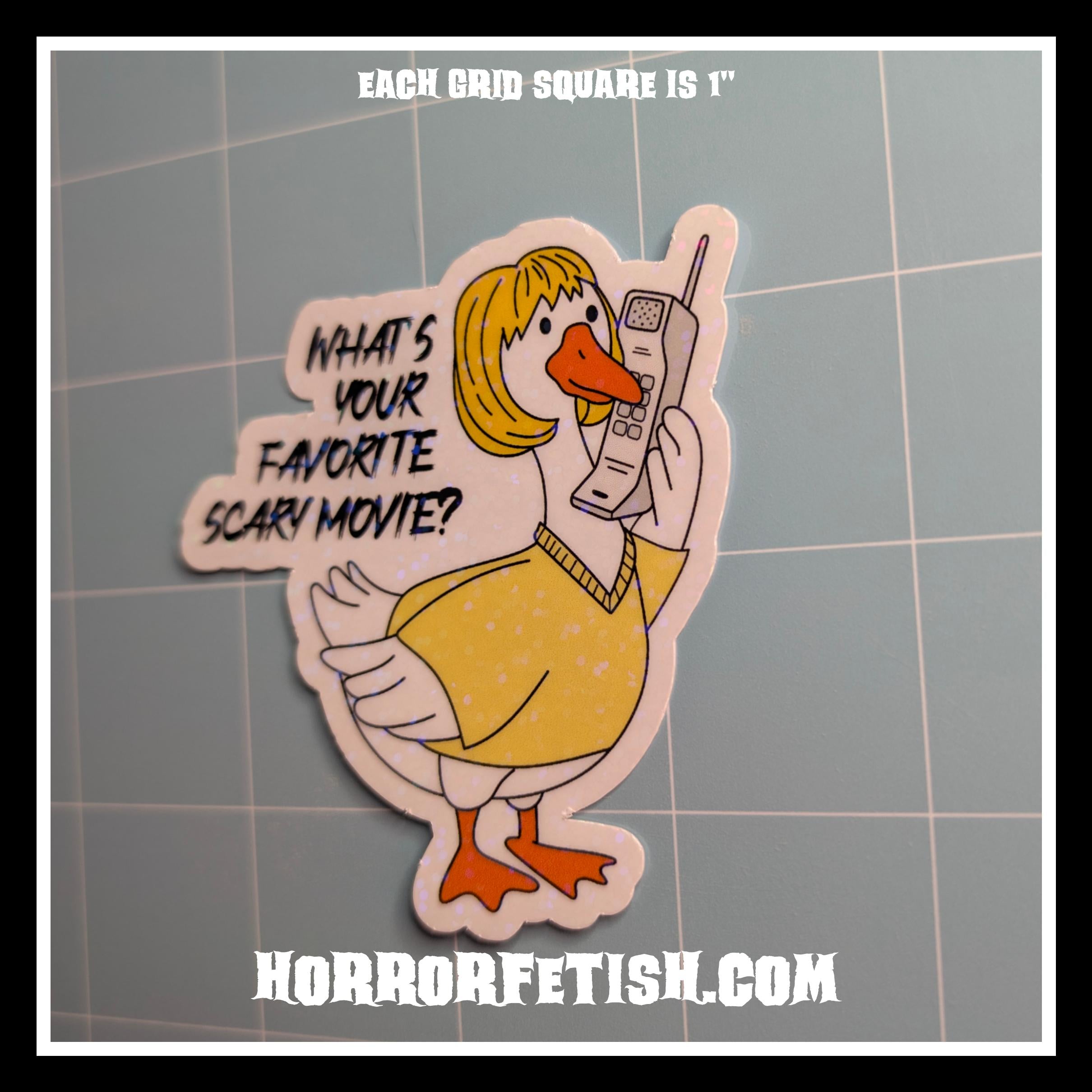 Silly Goose Horror Waterproof Laminated Die Cut Stickers
