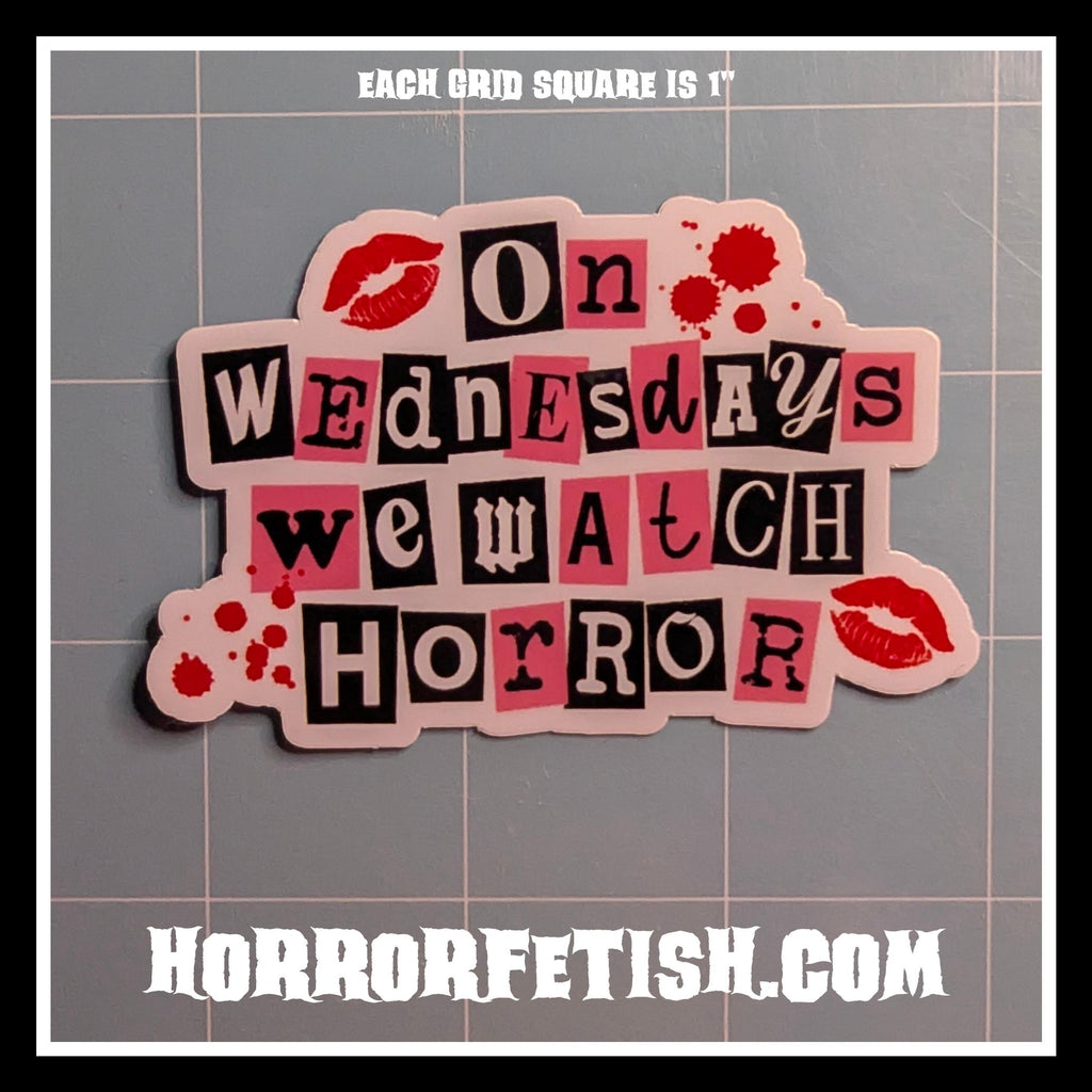 I Love Horror Waterproof Laminated Die Cut Stickers