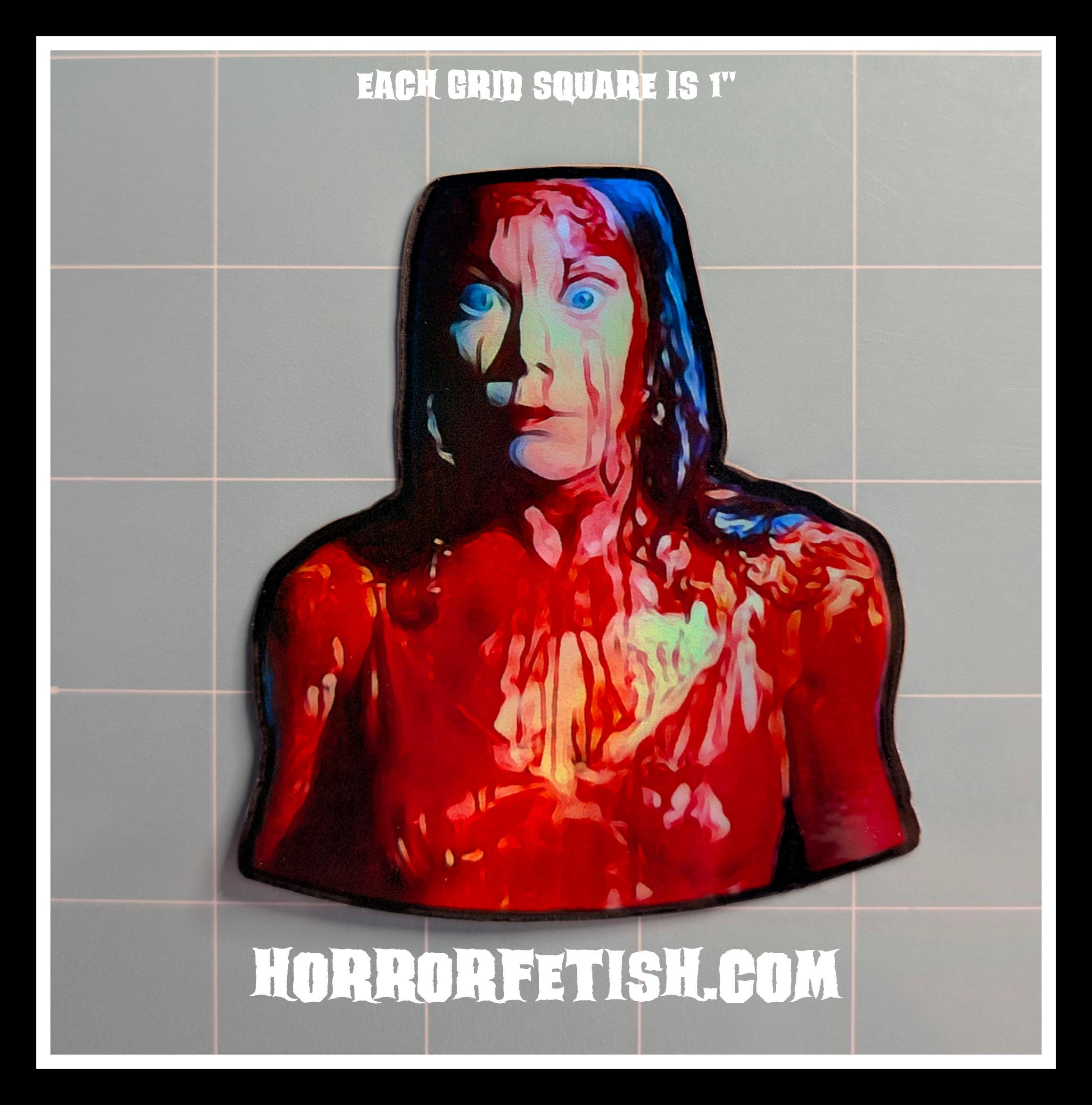 Carrie & Dawn of the Dead | Horror Character Inspired Die Cut Waterproof Laminated Stickers