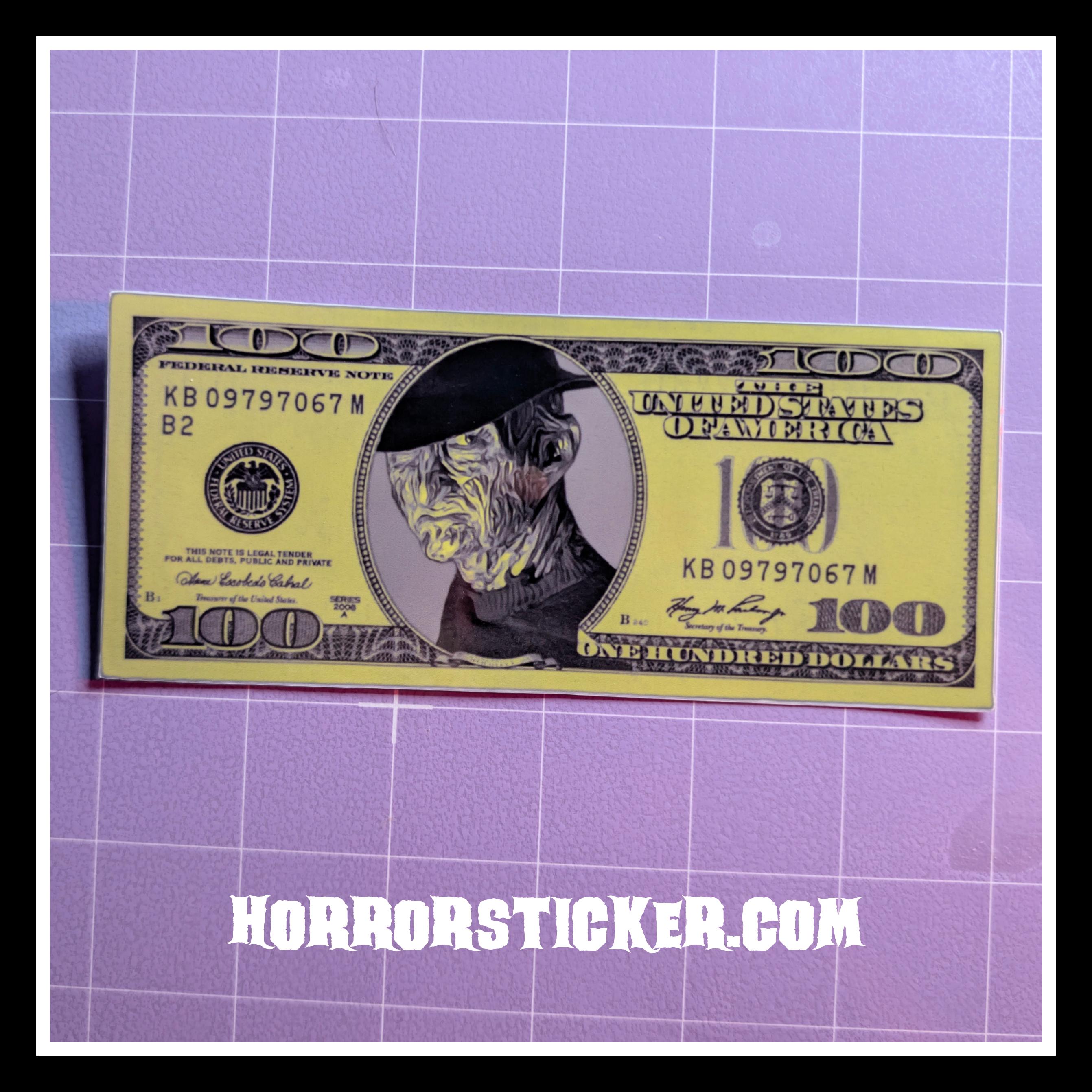 Money Kills | Horror Die Cut Waterproof Laminated Stickers