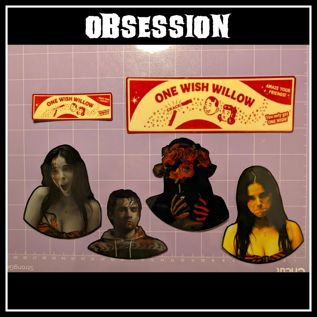 Obsession | Horror Die Cut Waterproof Laminated Stickers