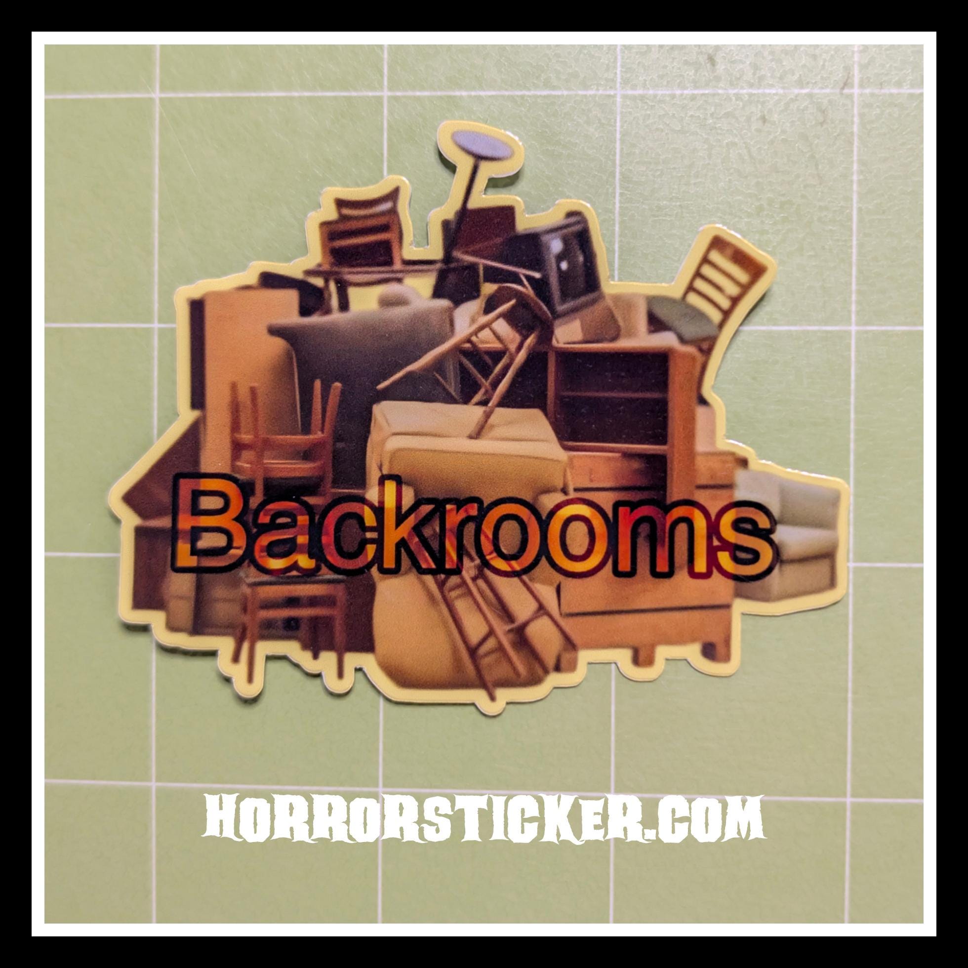 Backrooms | Horror Die Cut Waterproof Laminated Sticker