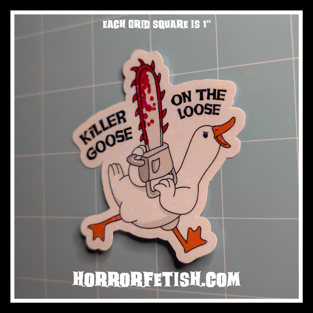 Silly Goose Horror Waterproof Laminated Die Cut Stickers