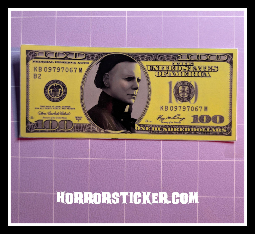 Money Kills | Horror Die Cut Waterproof Laminated Stickers