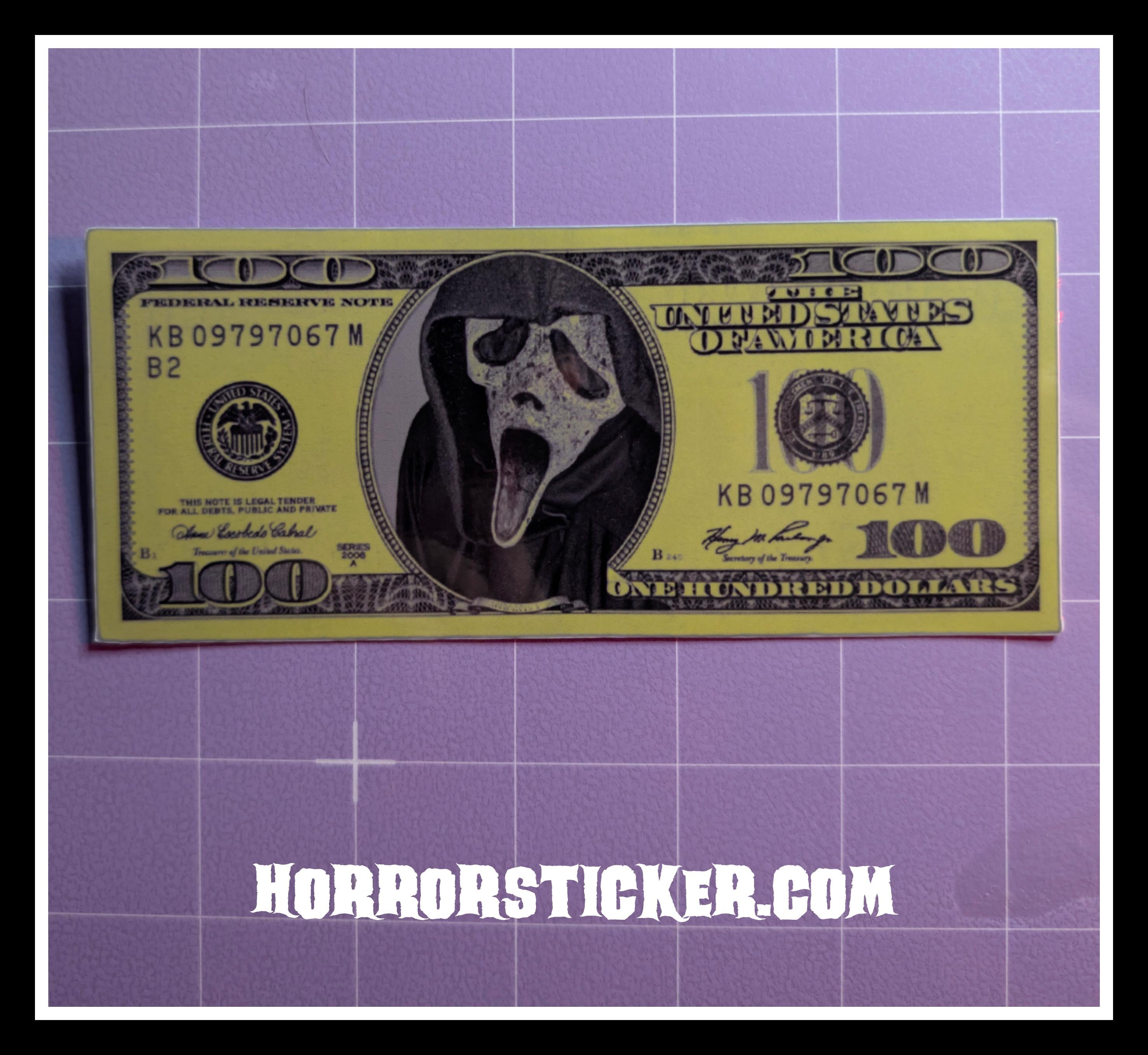 Money Kills | Horror Die Cut Waterproof Laminated Stickers