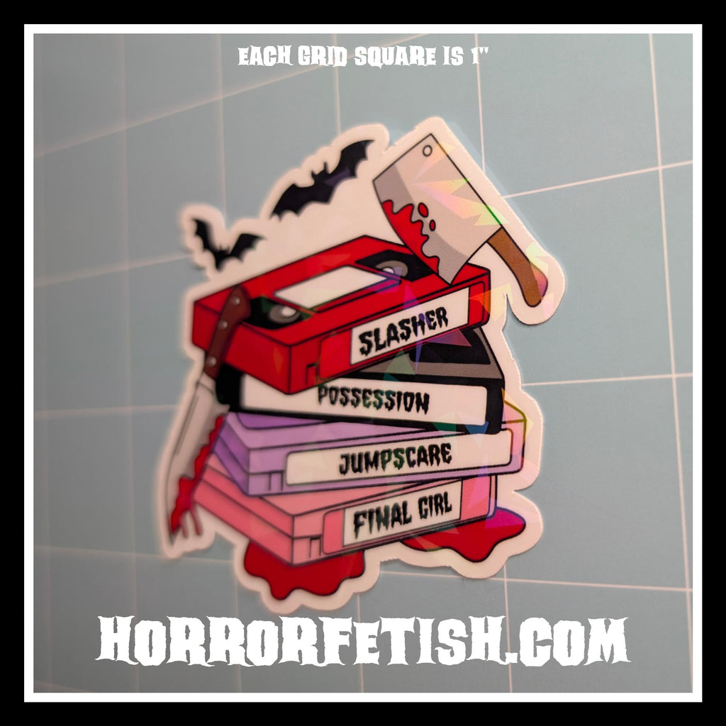 Horror Movie Fan Waterproof Laminated Die Cut Stickers
