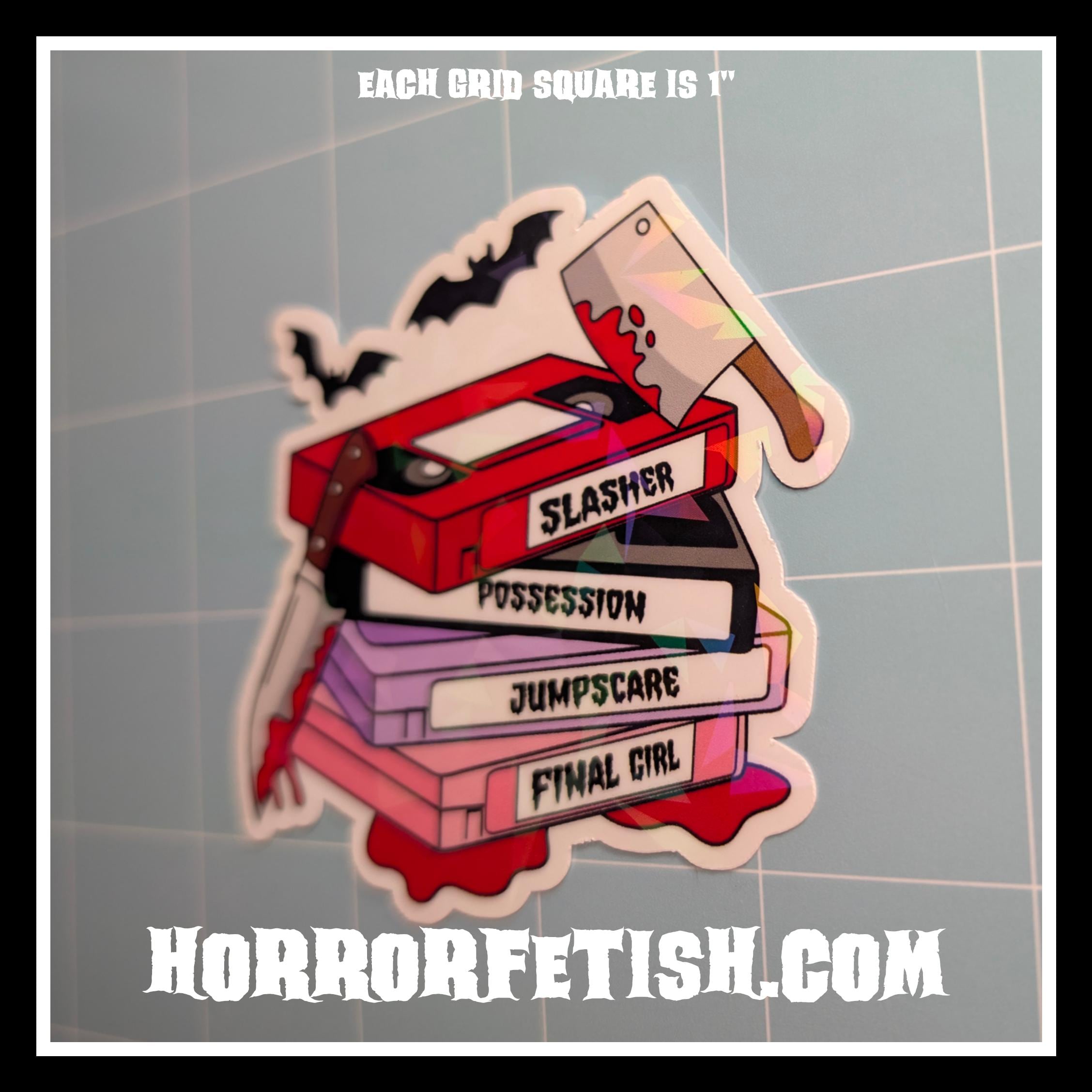 Horror Movie Fan Waterproof Laminated Die Cut Stickers
