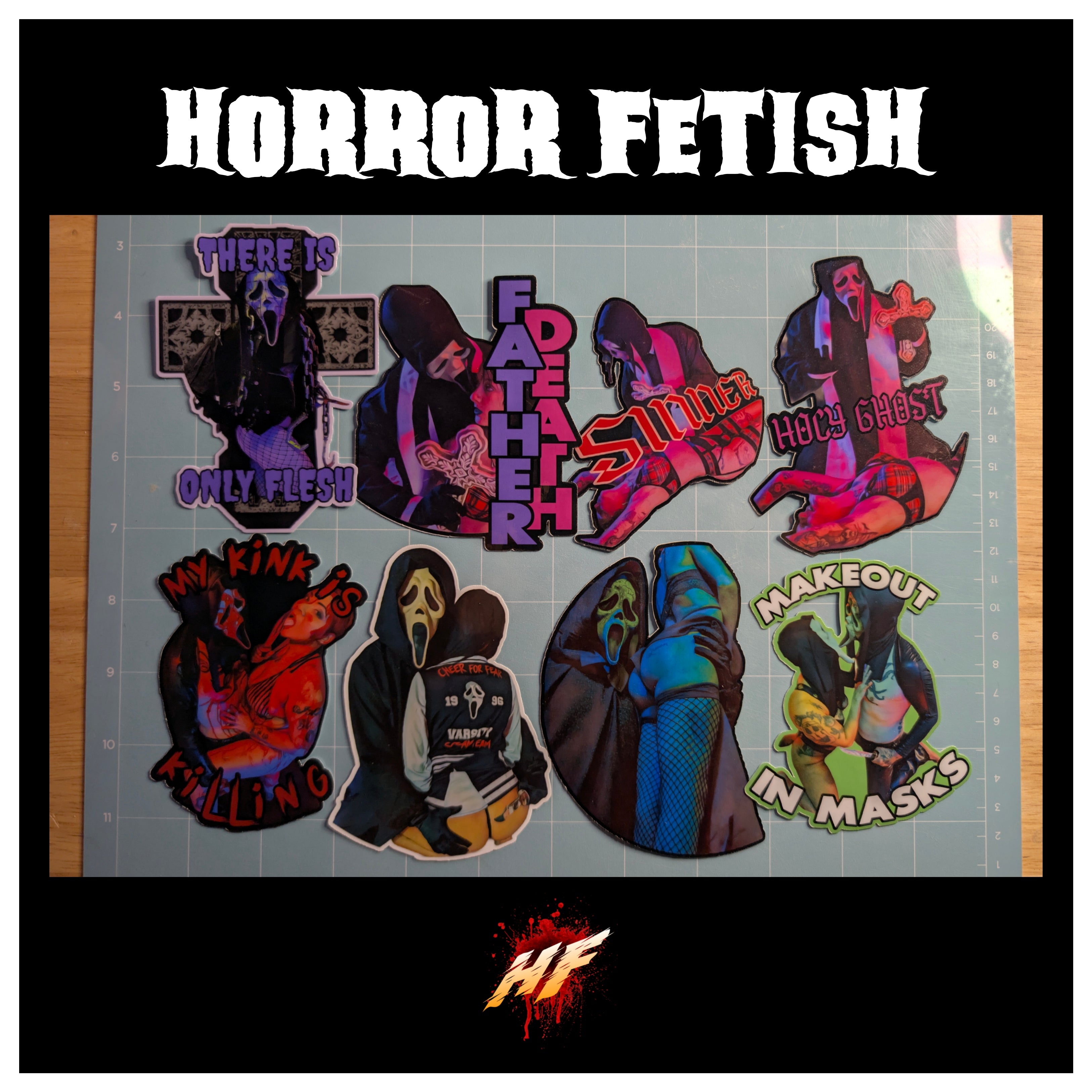 Ghostface Set 2 | 18+ Horror Cosplay Die Cut Waterproof Laminated Stickers