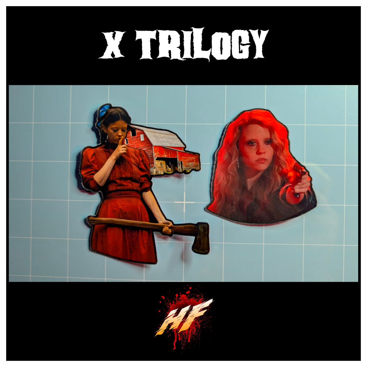 X Trilogy | Horror Die Cut Waterproof Laminated Sticker