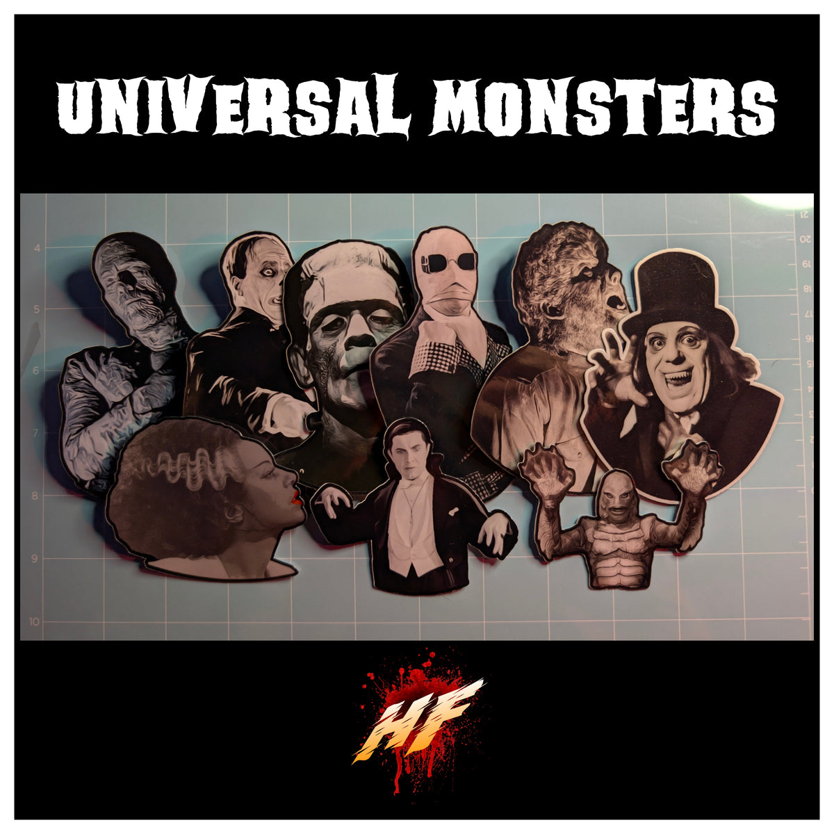 Universal Monsters | Horror Die Cut Waterproof Laminated Sticker
