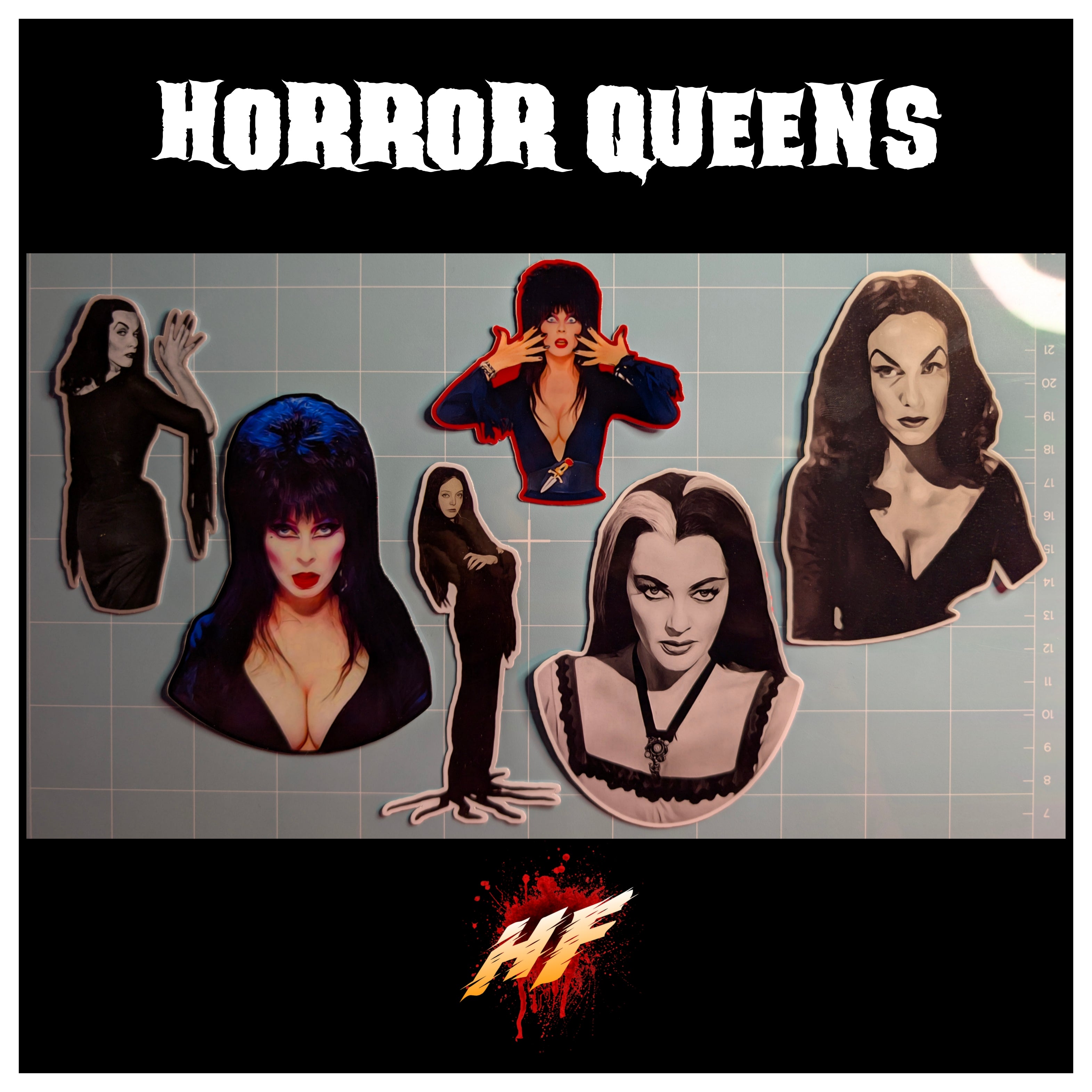 Horror Queens | Horror Die Cut Waterproof Laminated Sticker