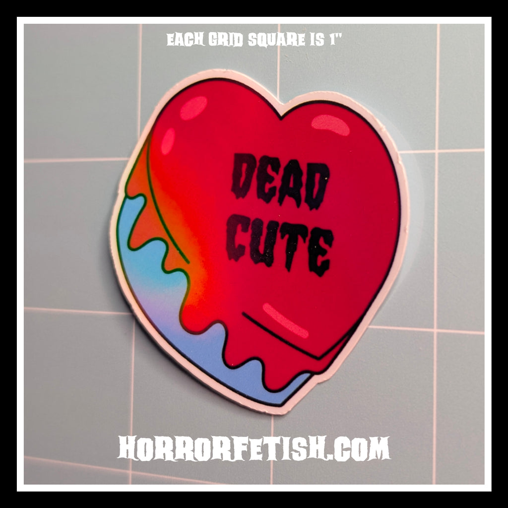 2" Horror Candy Heart Laminated Waterproof Die Cut Stickers