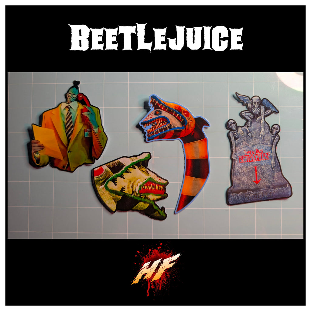 Beetlejuice | Horror Die Cut Waterproof Laminated Sticker