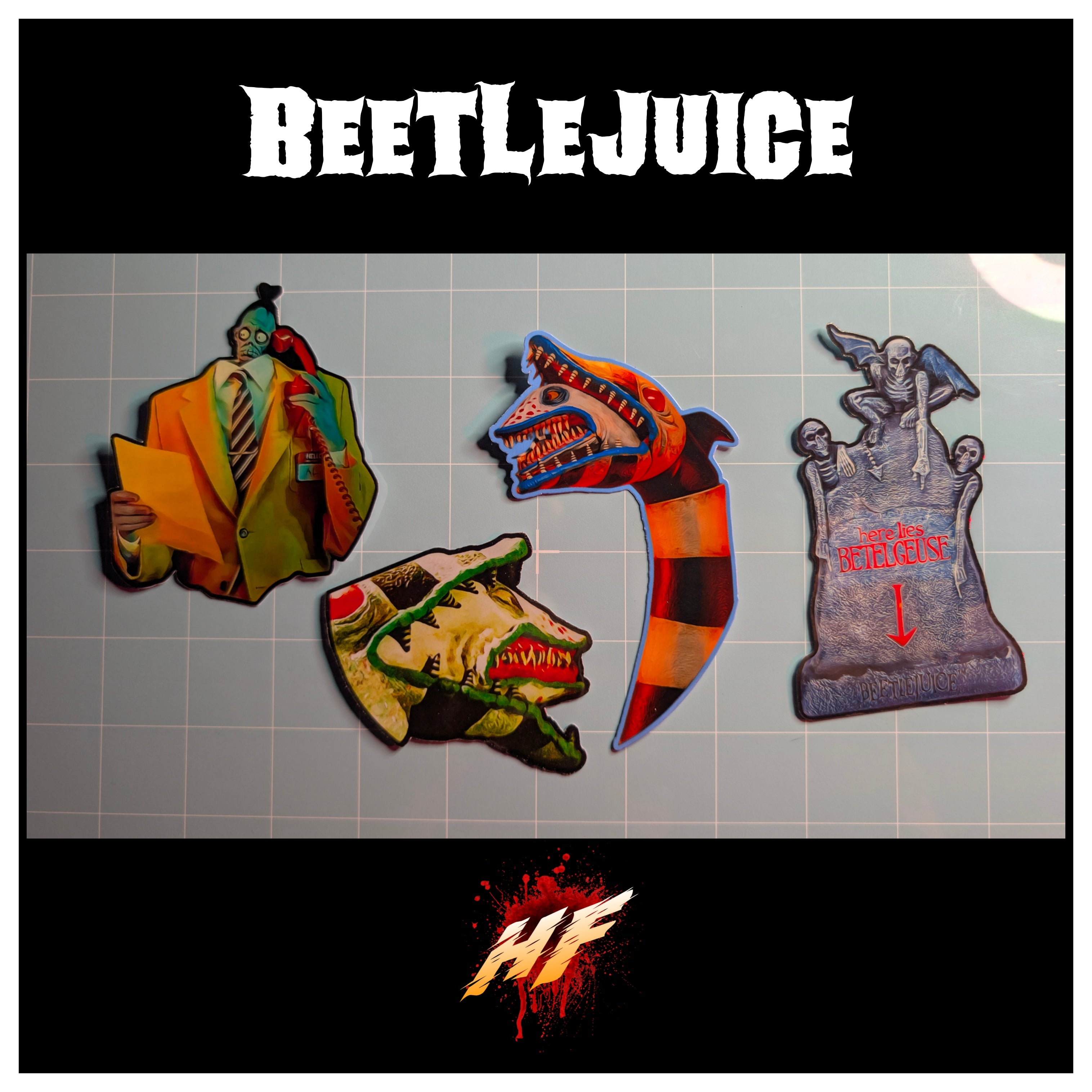 Beetlejuice | Horror Die Cut Waterproof Laminated Sticker