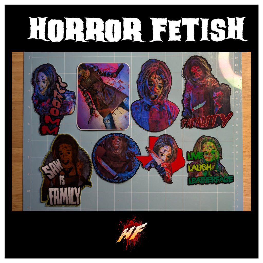 Leatherface | 18+ Horror Cosplay Die Cut Waterproof Laminated Stickers