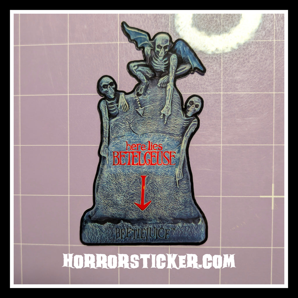 Beetlejuice | Horror Die Cut Waterproof Laminated Sticker