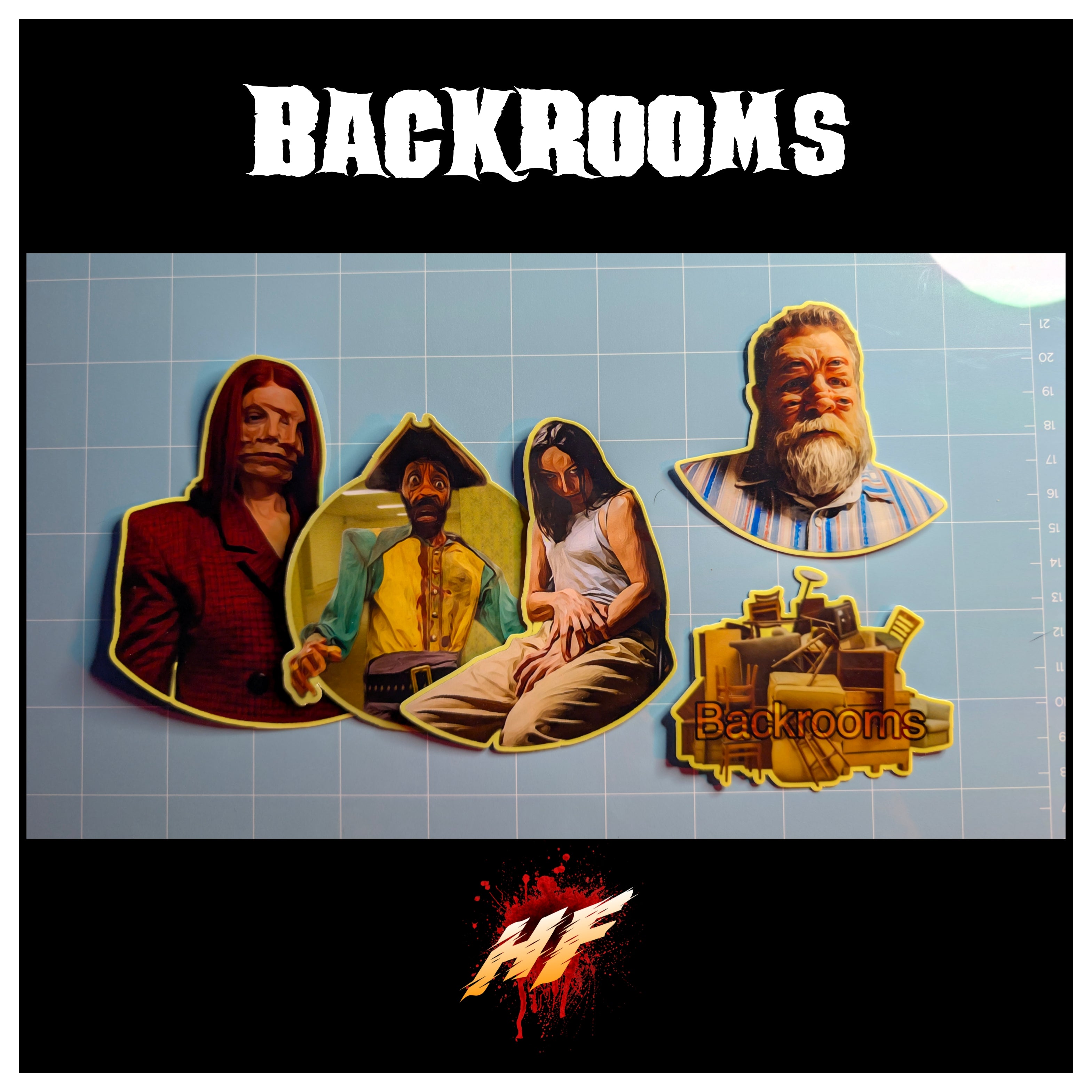 Backrooms | Horror Die Cut Waterproof Laminated Sticker