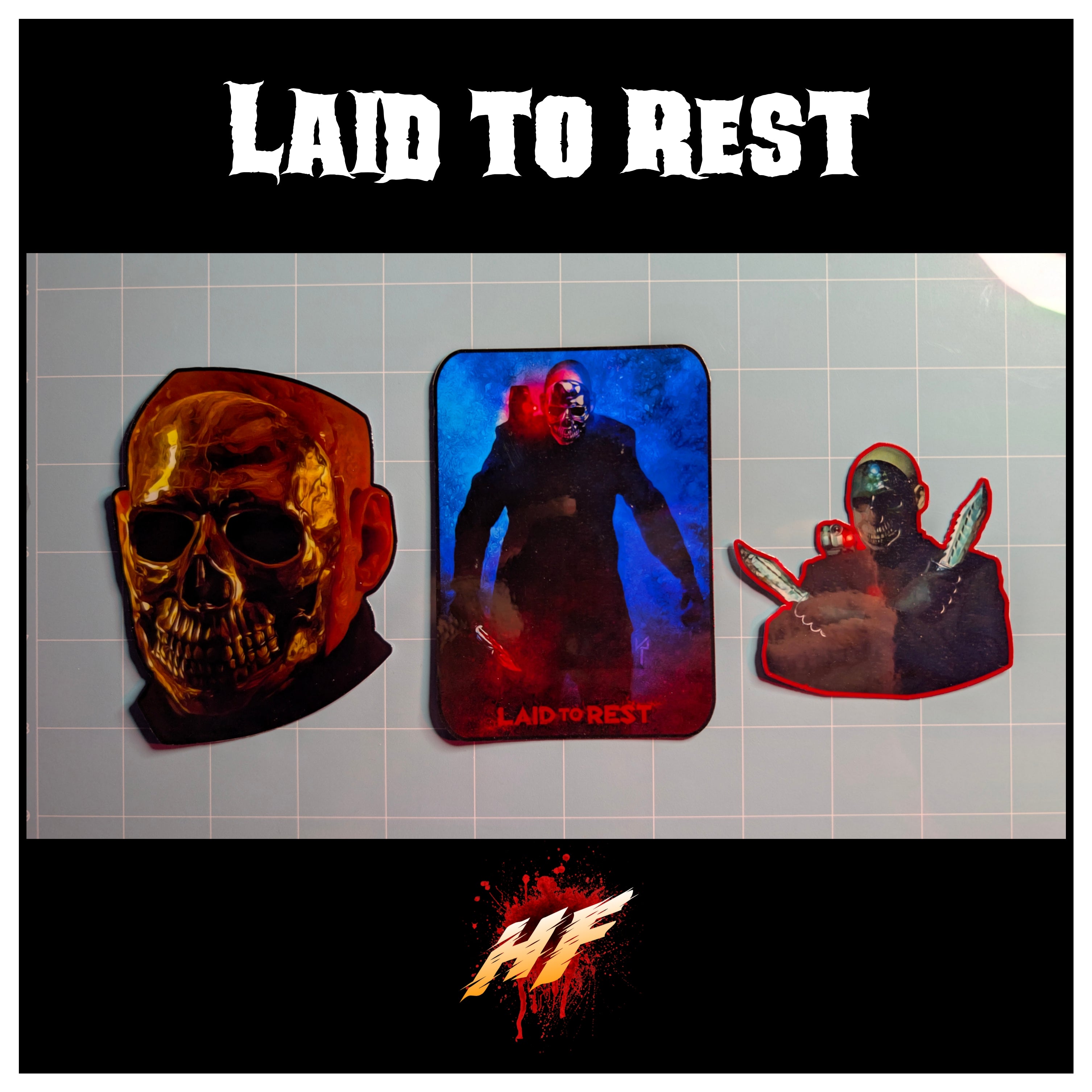 Laid to Rest | Horror Die Cut Waterproof Laminated Sticker